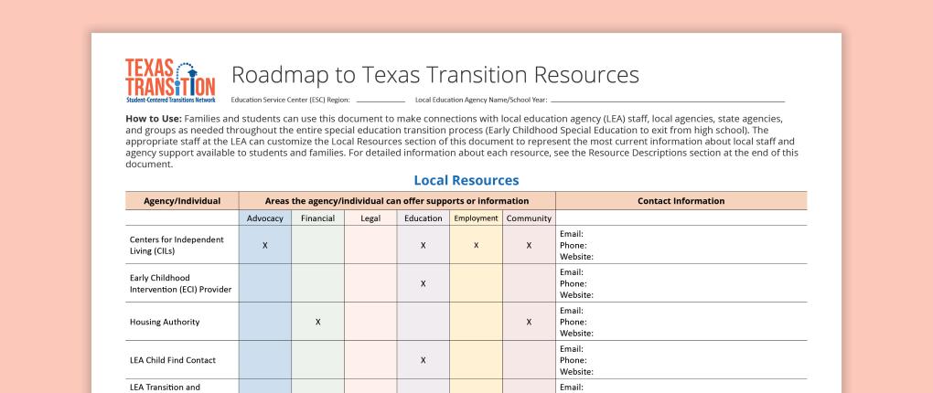Roadmap to Texas Transition Resources