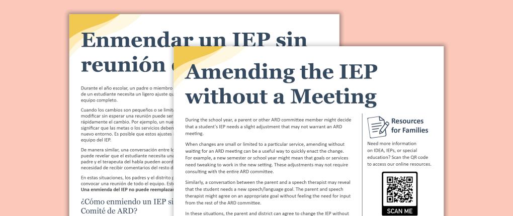 Amending an IEP without a Meeting