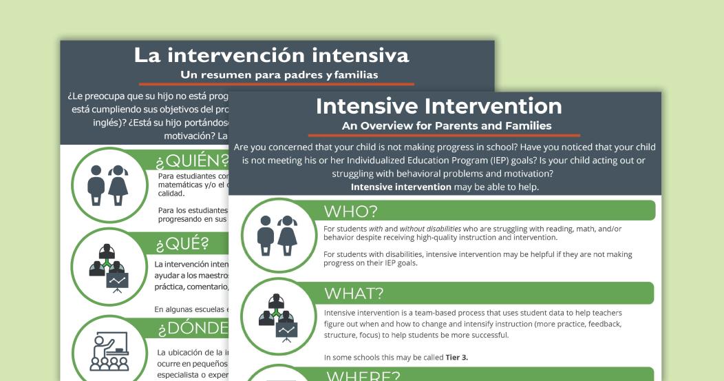 Intensive Intervention: An Overview for Families