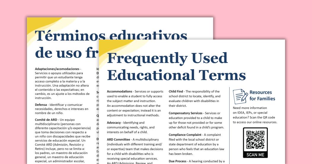 Frequently Used Educational Terms