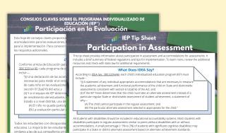 IEP Tip Sheet: Participation in Assessment